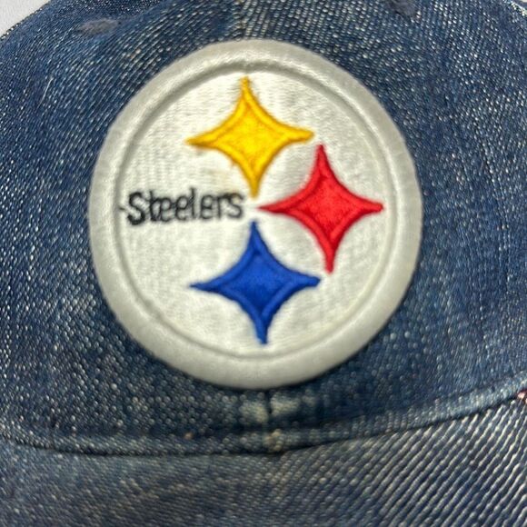Vintage NFL Pittsburgh Steelers Jean Denim  Adjustable Hat Cap SnapBack - Picture 2 of 10